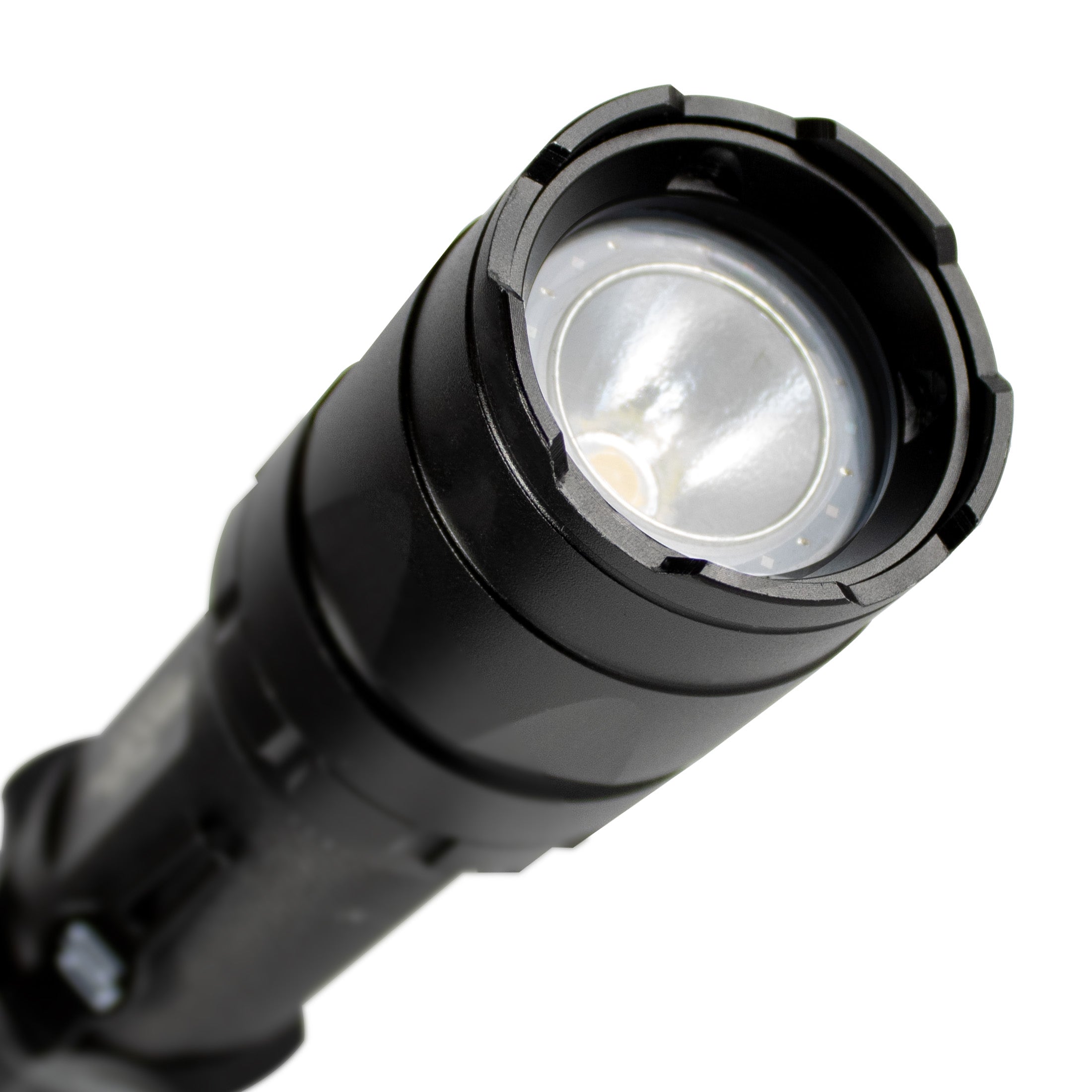 A close up photo of the lens of the Police Security Trac Tact RX