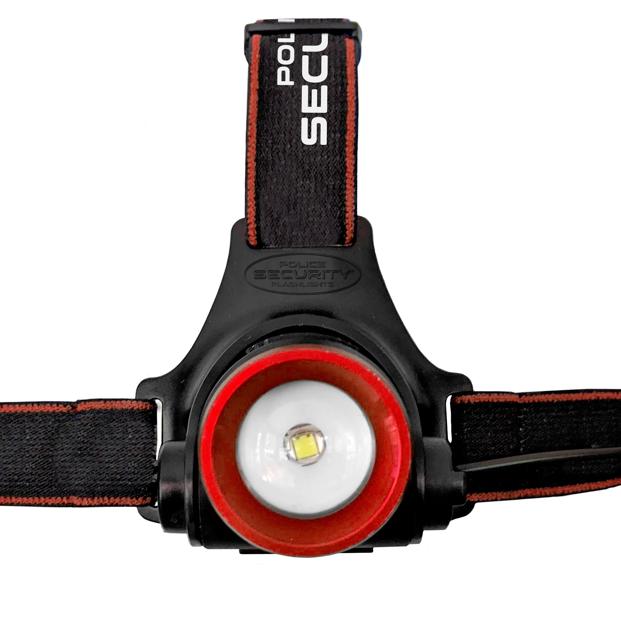 Police Security Lookout headlamp viewed from the front