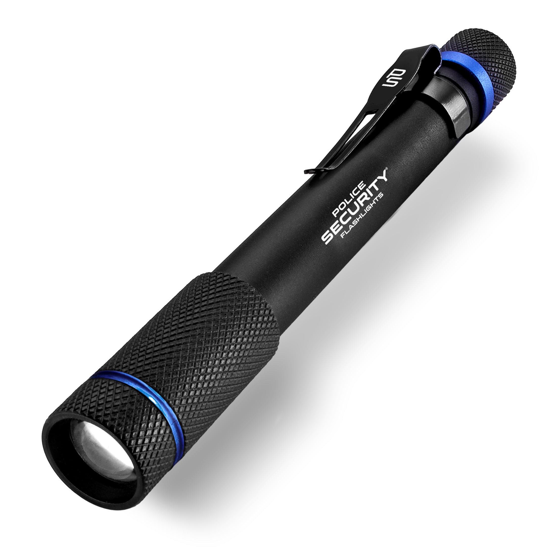 a hero image of the AURA BLACK penlight from police security flashlights