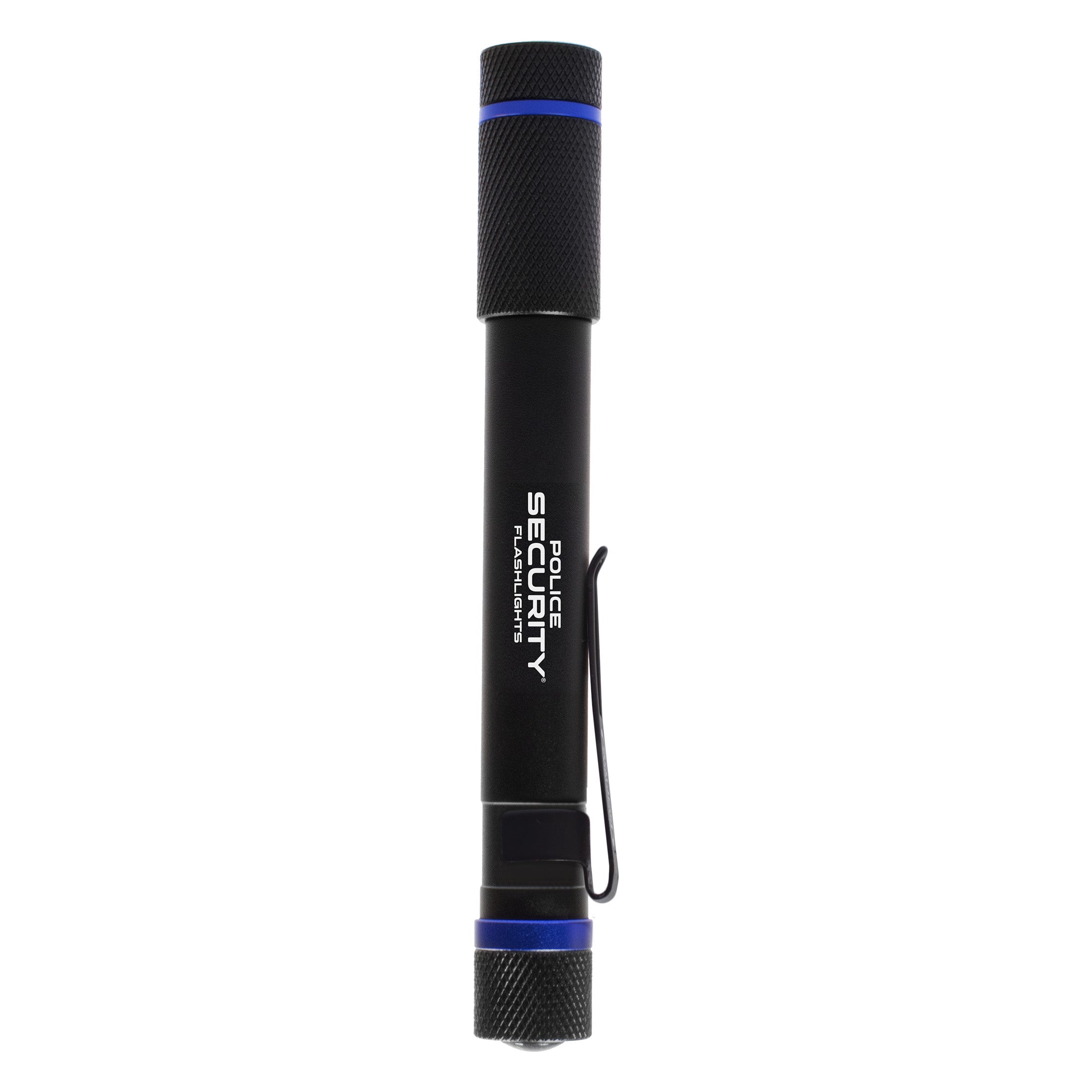 an image of the AURA BLACK penlight standing vertically