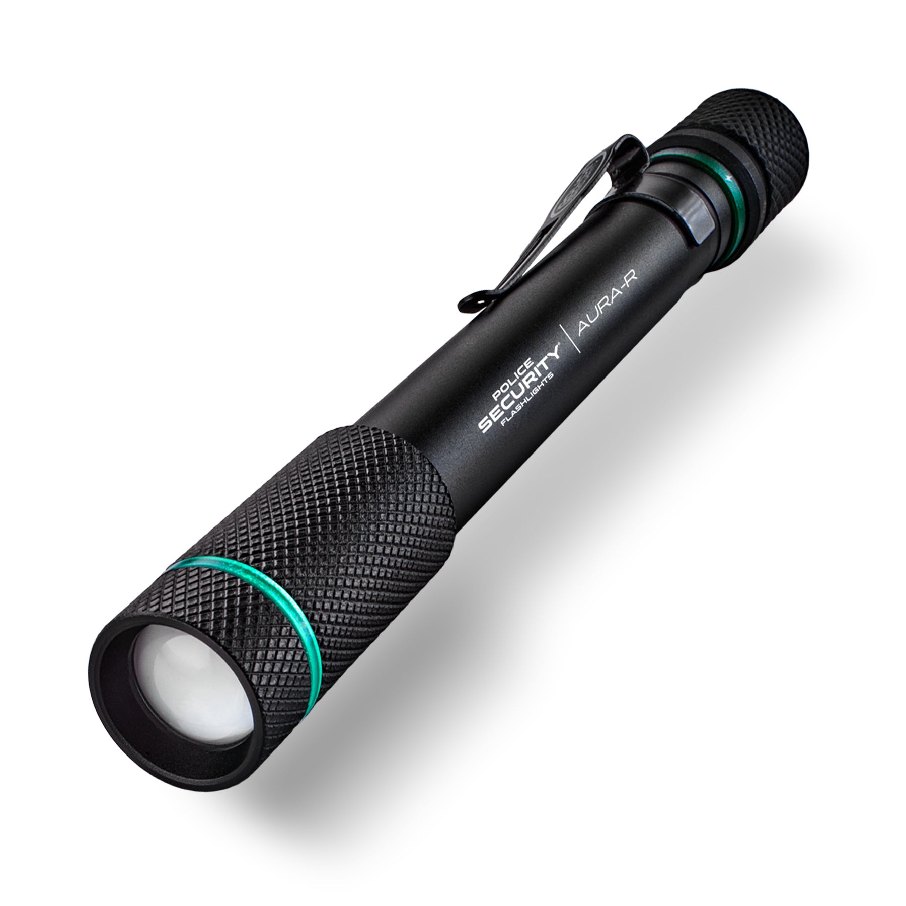 a hero image of the AURA-R 360 LUMEN RECHARGEABLE PENLIGHT from Police Security Flashlights