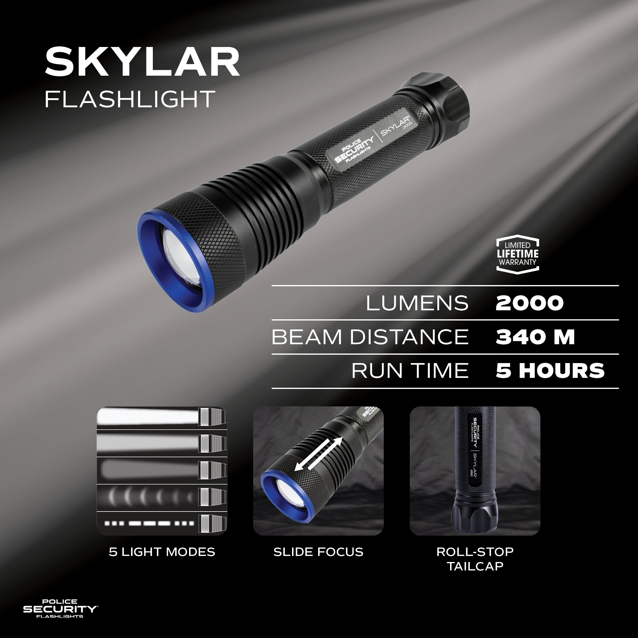 SKYLAR 2000 LUMEN FLASHLIGHT