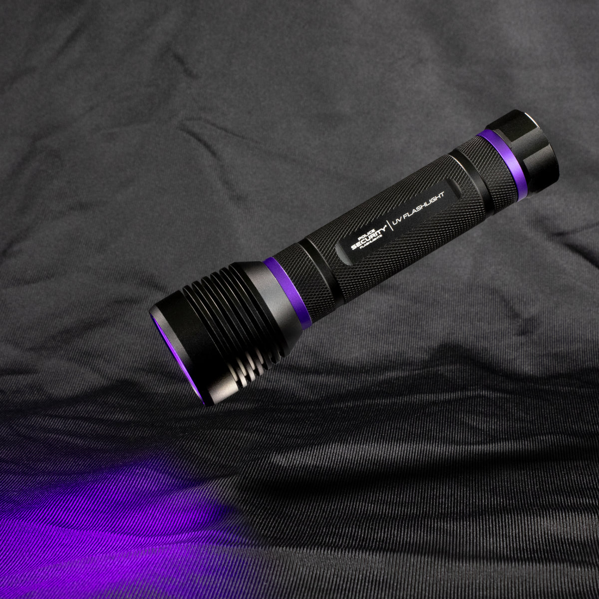 The Police Security UV Flashlight shown on a mesh background