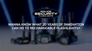 a thumbnail of the video with a caption "Wanna know what 20 years of innovation can do to rechargeable flashlights?"