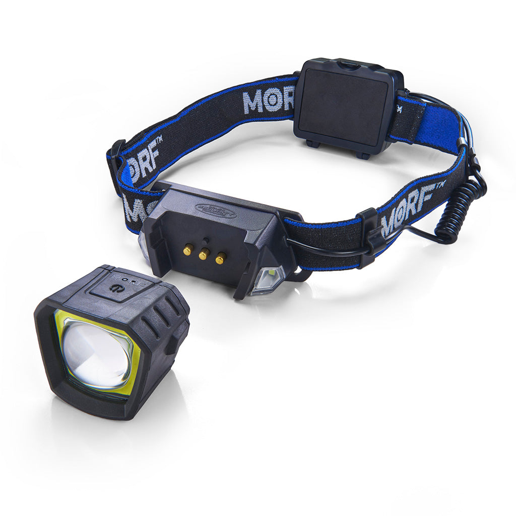 a hero image of the detached black and blue MORF R230