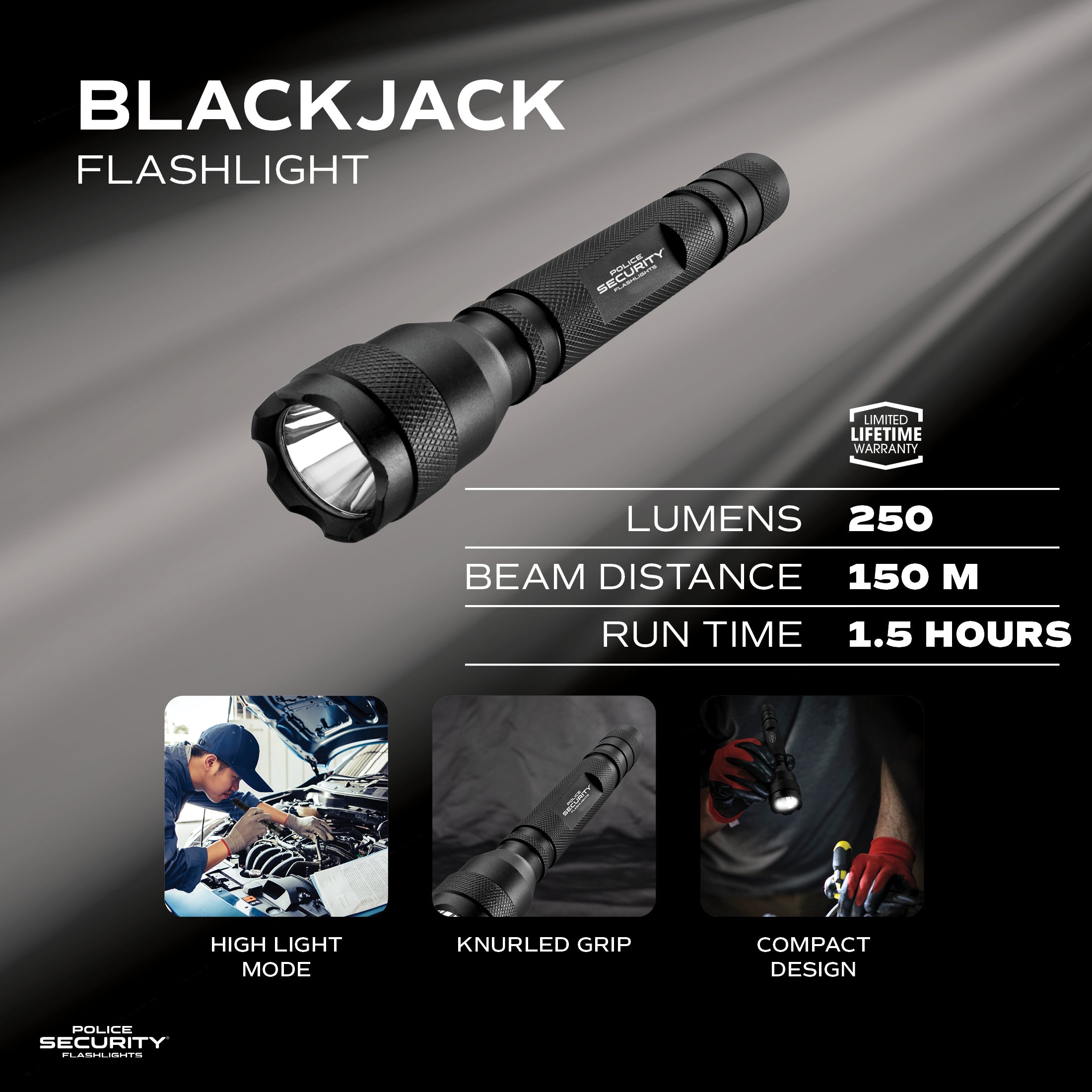Shop Blackjack Flashlight | Blackjack 250 | PSF - Police Security