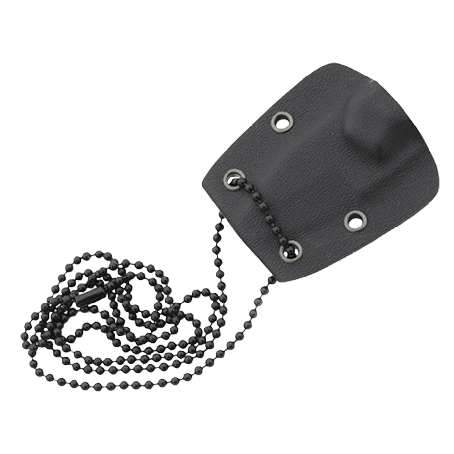 A knife sheath with a chain attached