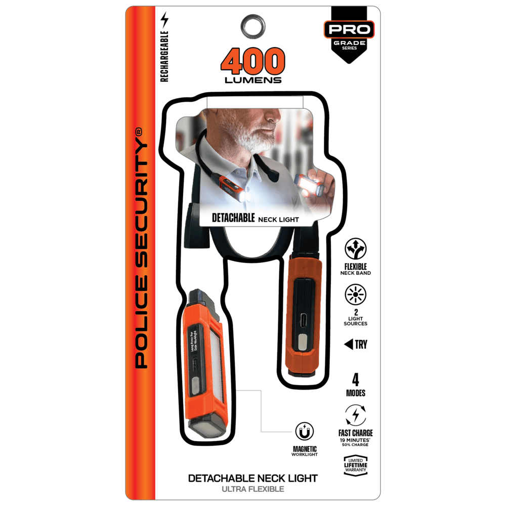 The packaging for the Detachable Neck light