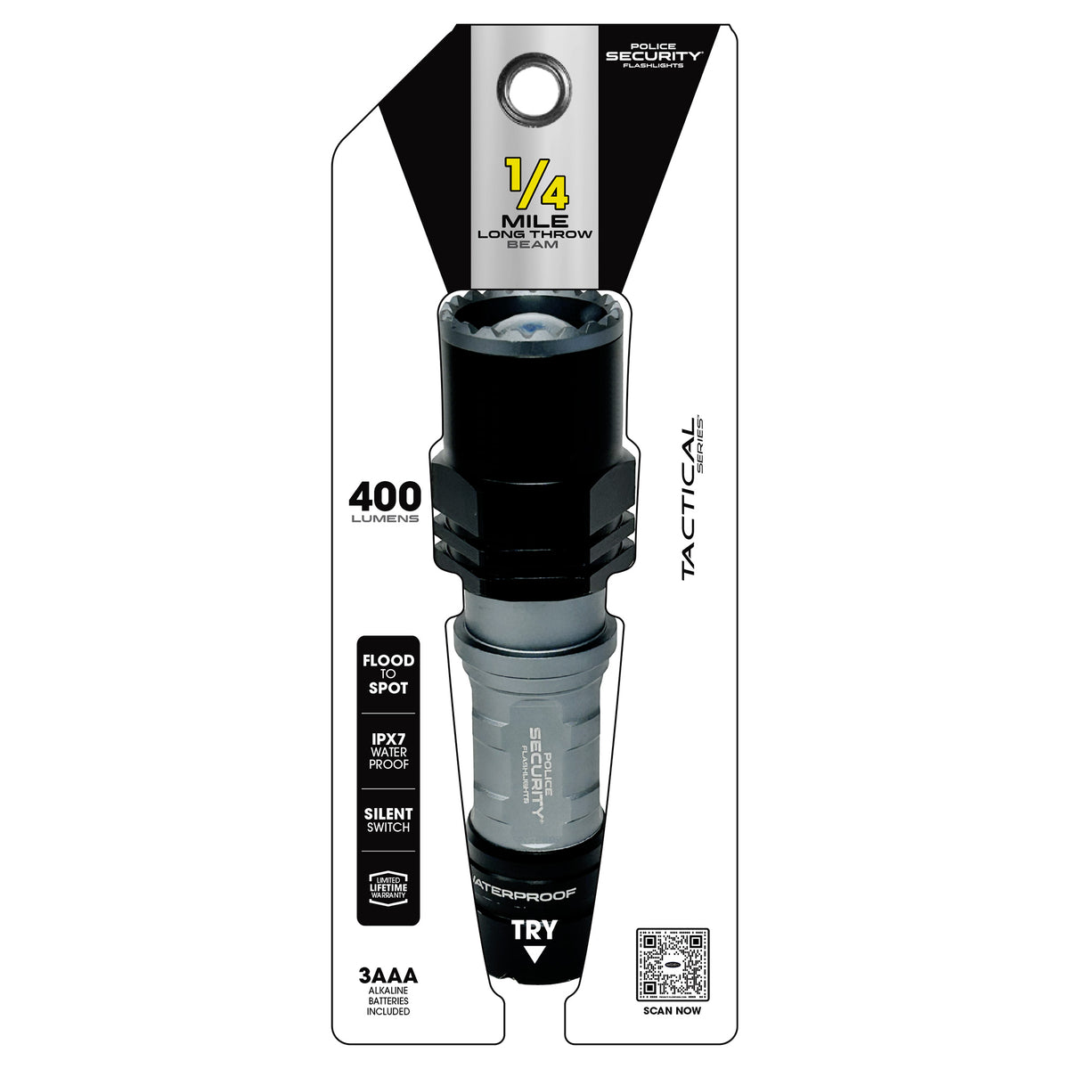 LONG THROW 3AAA ALKALINE FLASHLIGHT