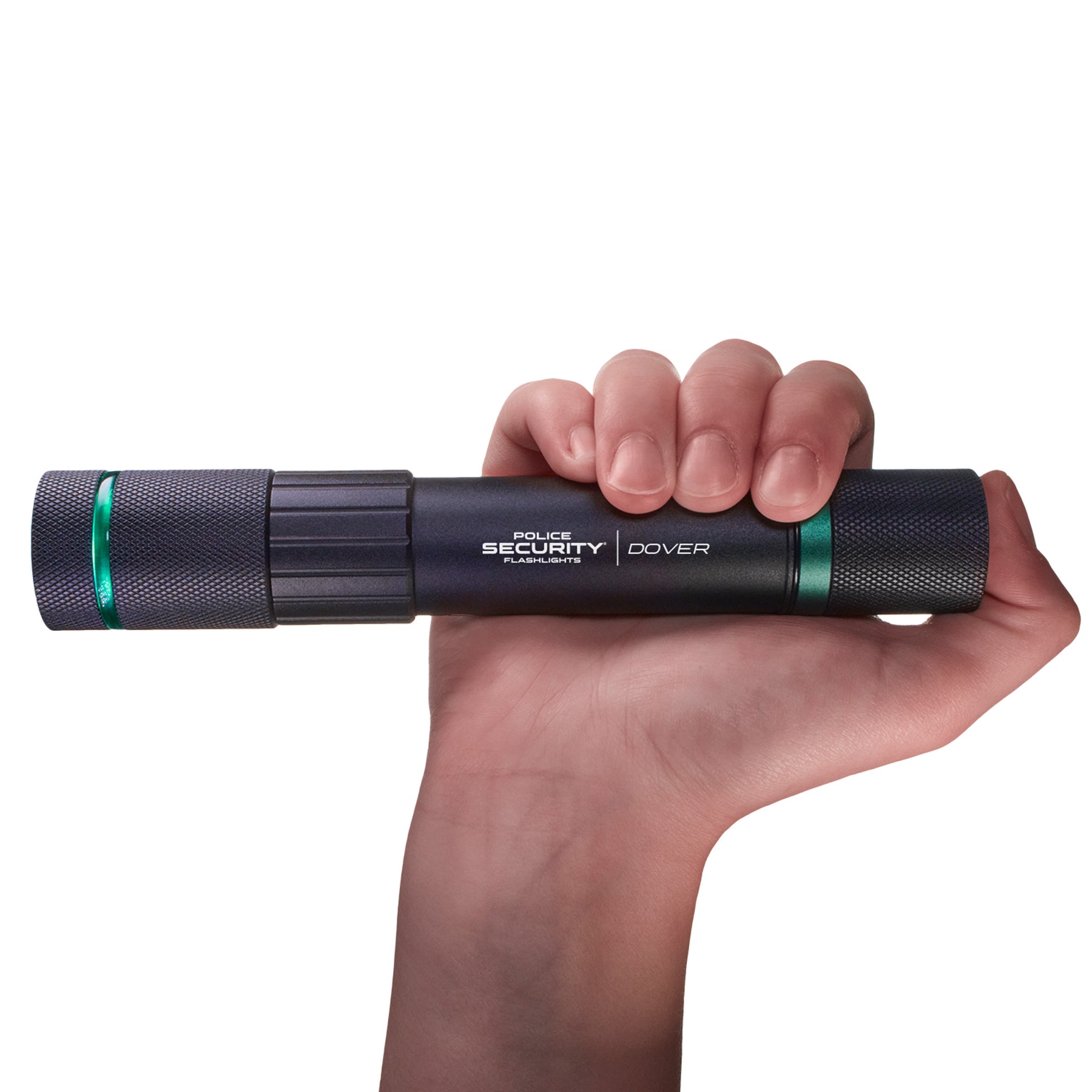 an image of a hand holding the DOVER 1000 LUMEN RECHARGEABLE FLASHLIGHT