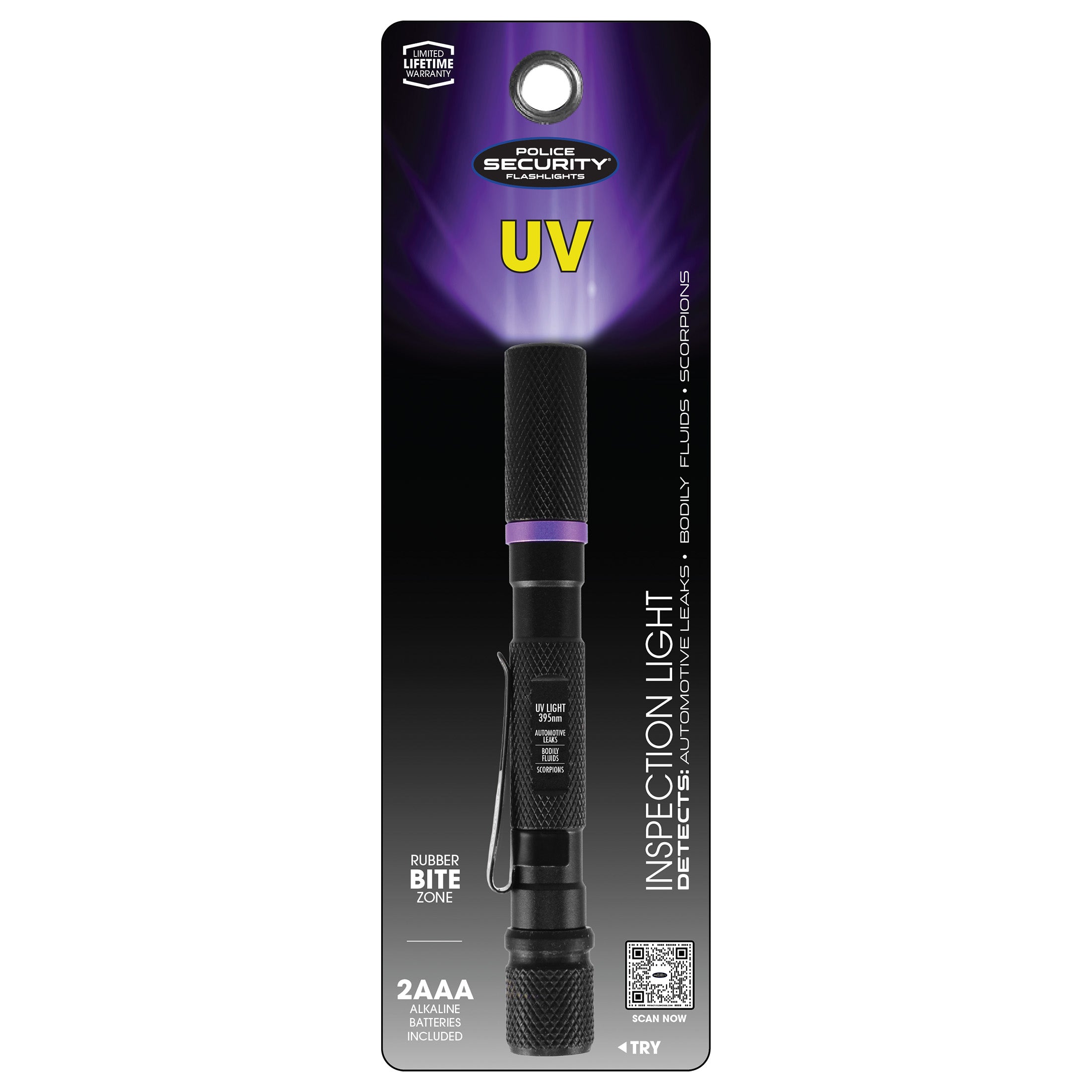 an image of the UV FLASHLIGHT 6AAA in its packaging