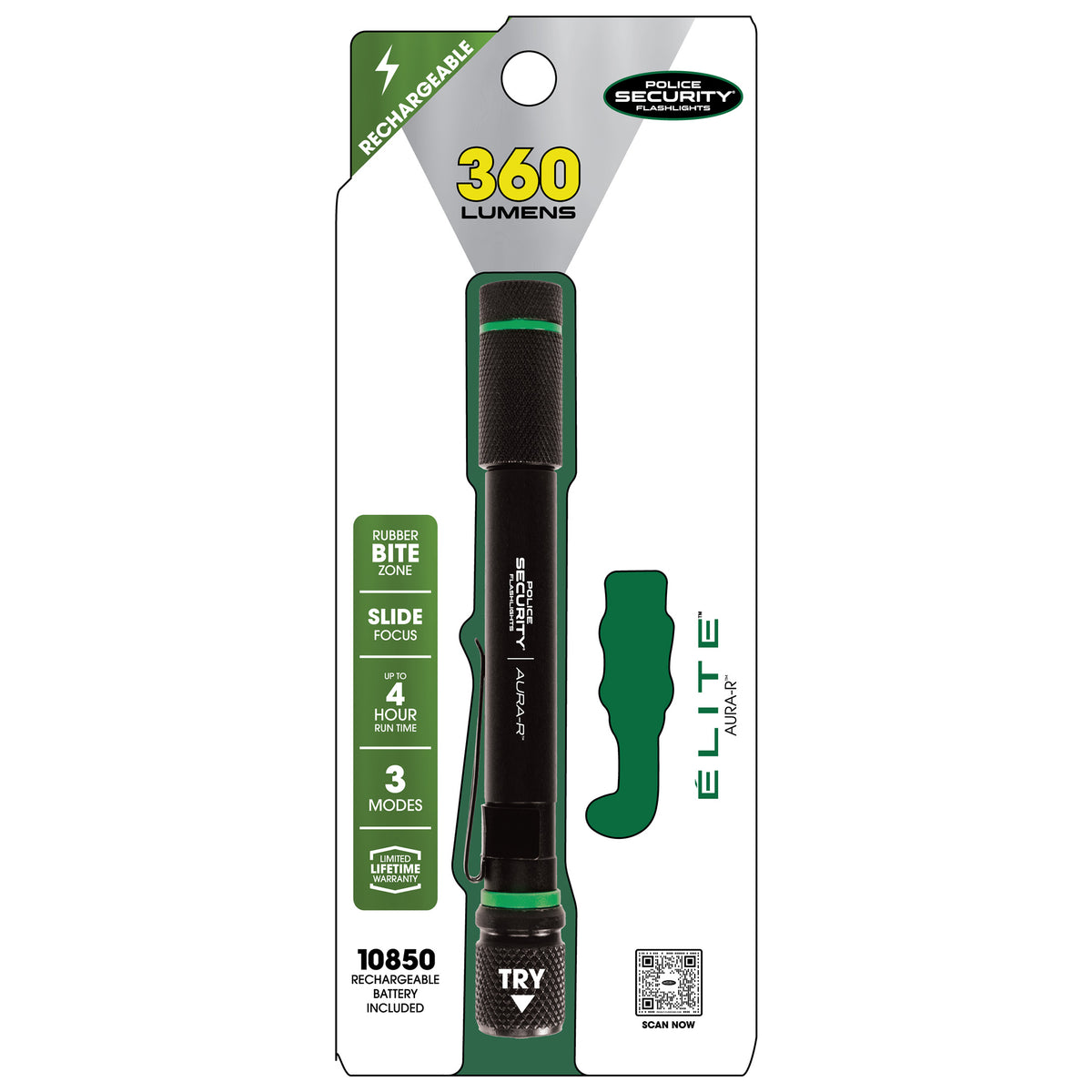 AURA-R 360 LUMEN RECHARGEABLE PENLIGHT