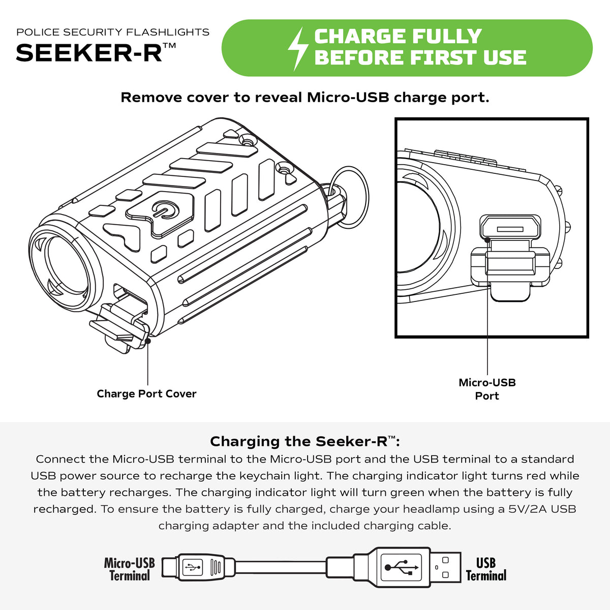 SEEKER RECHARGEABLE KEYCHAIN LIGHT