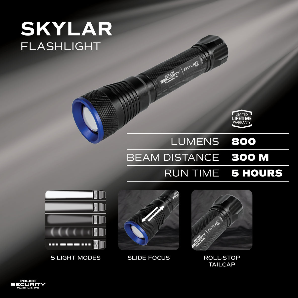SKYLAR 800 LUMEN FLASHLIGHT