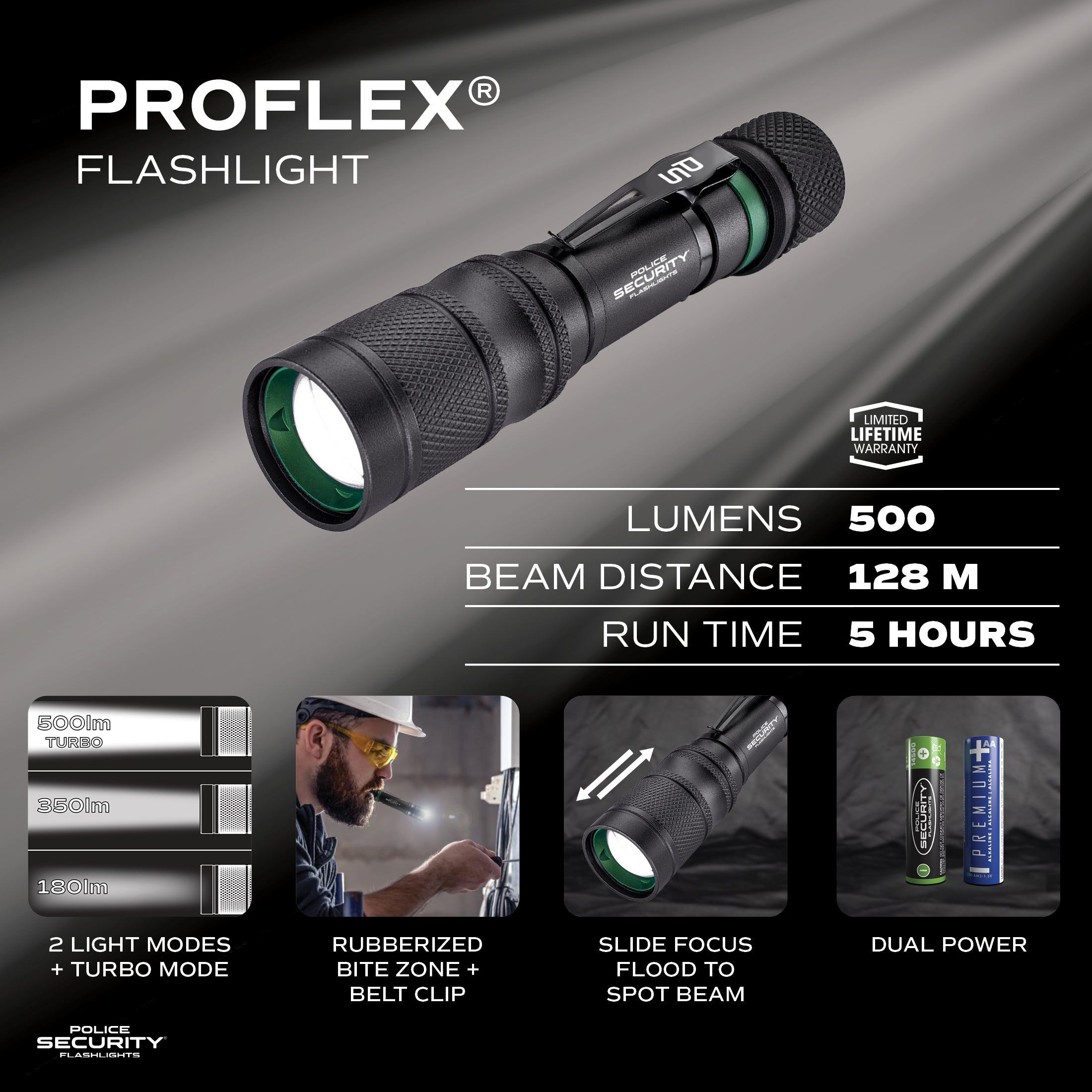 PROFLEX™ RECHARGEABLE FLASHLIGHT