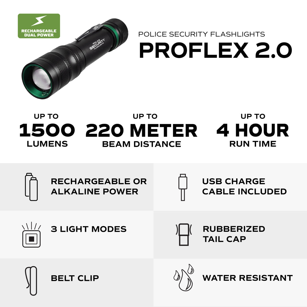 PROFLEX 2.0 1500 LUMEN LED FLASHLIGHT