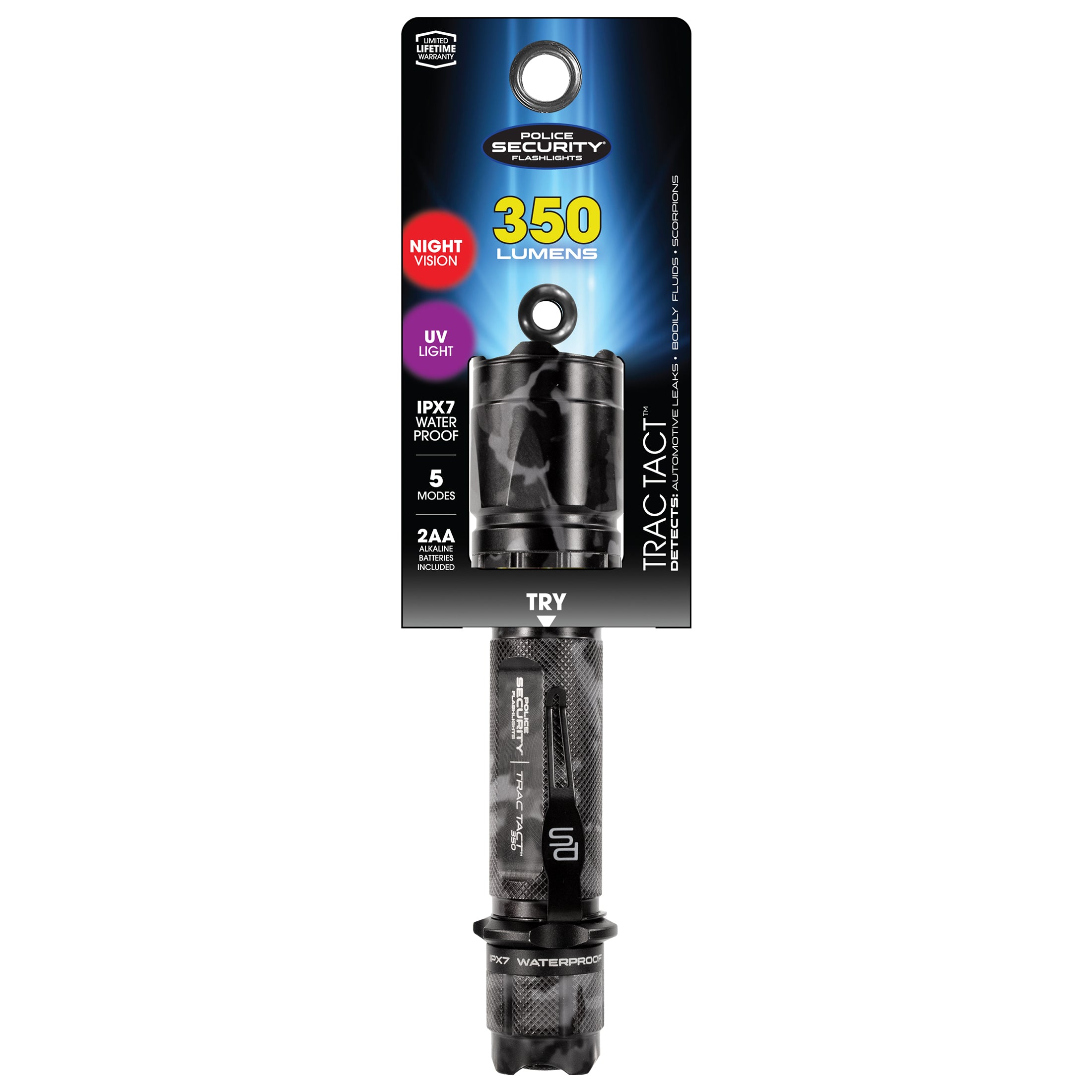CAMO TRAC TACT 350 LUMEN WITH UV FLASHLIGHT
