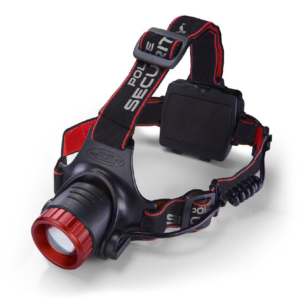 a hero image of a red and black headlamp