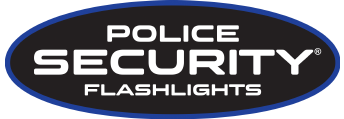 a minimalistic logo of Police Security Flashlights