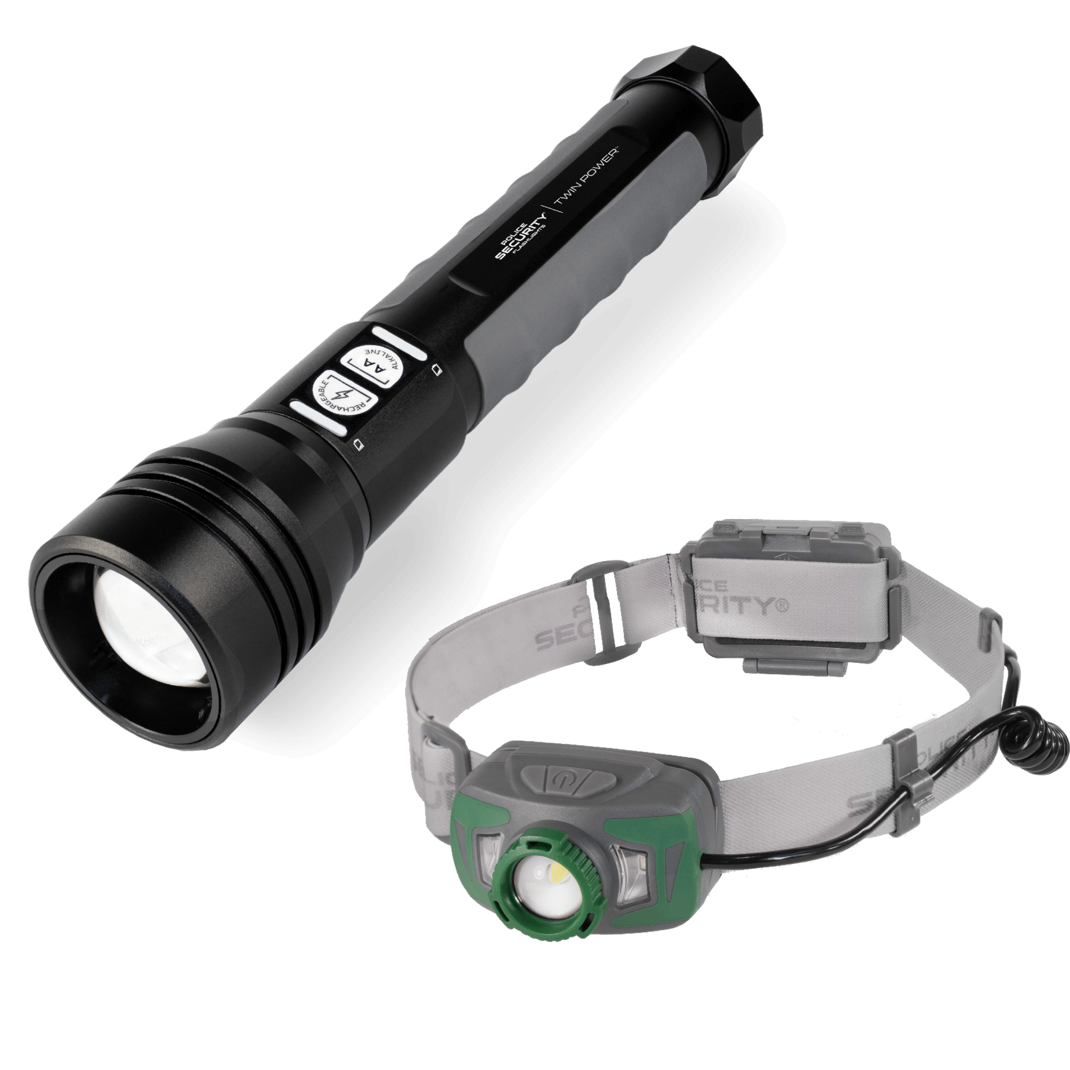 Twin Power Flashlight & Headlamp Bundle