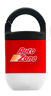 Squeeze Light flashlight in AutoZone brand colors